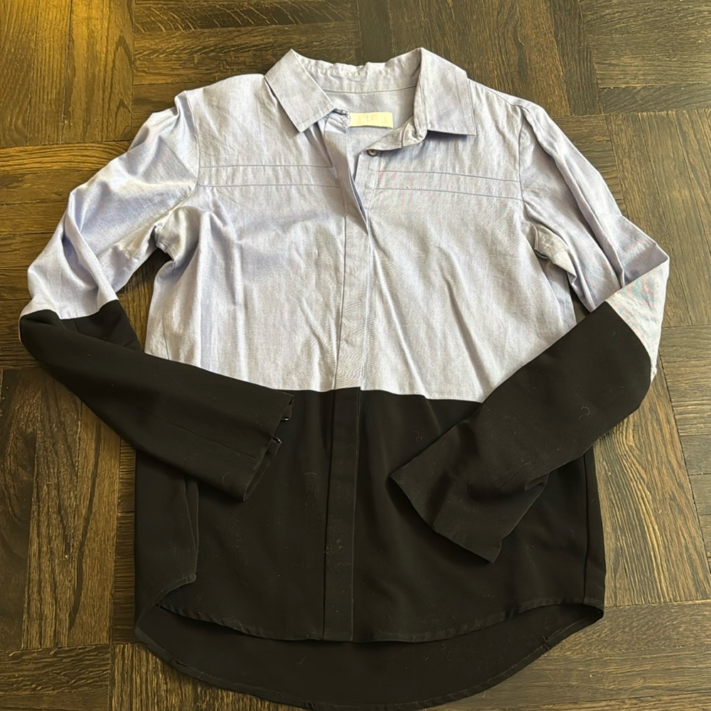 Used CHALK dress bottom down shirt blue black size 2